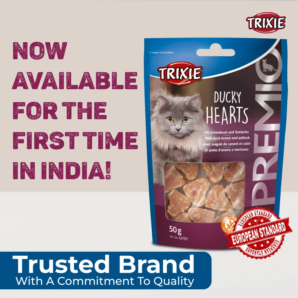 Trixie Premio Chicken Cubes and Ducky Hearts Cat Treats Combo