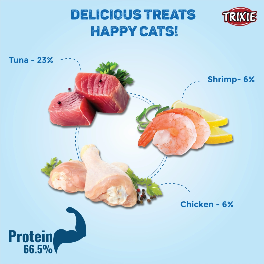 Trixie Premio Tuna Bites and Shrimp Creamy Cat Treat Combo