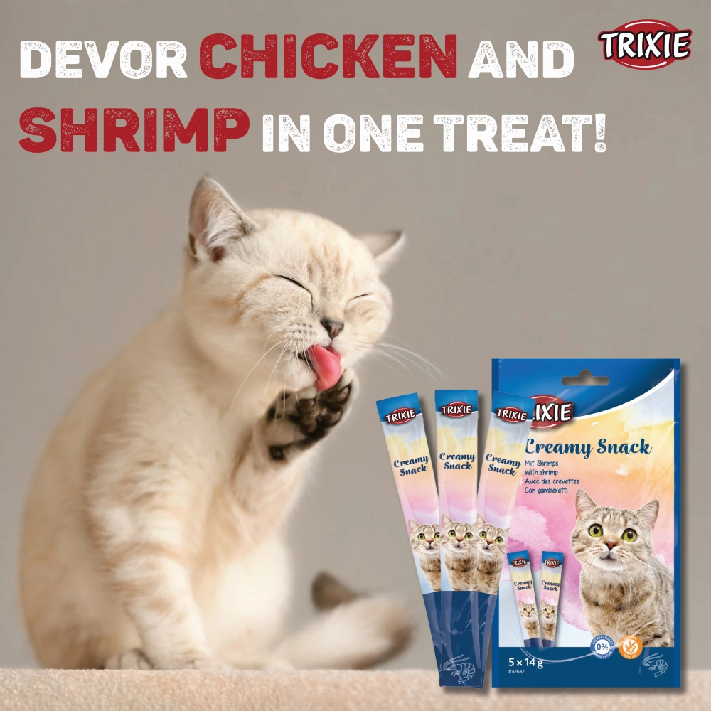 Trixie Premio Tuna Bites and Shrimp Creamy Cat Treat Combo
