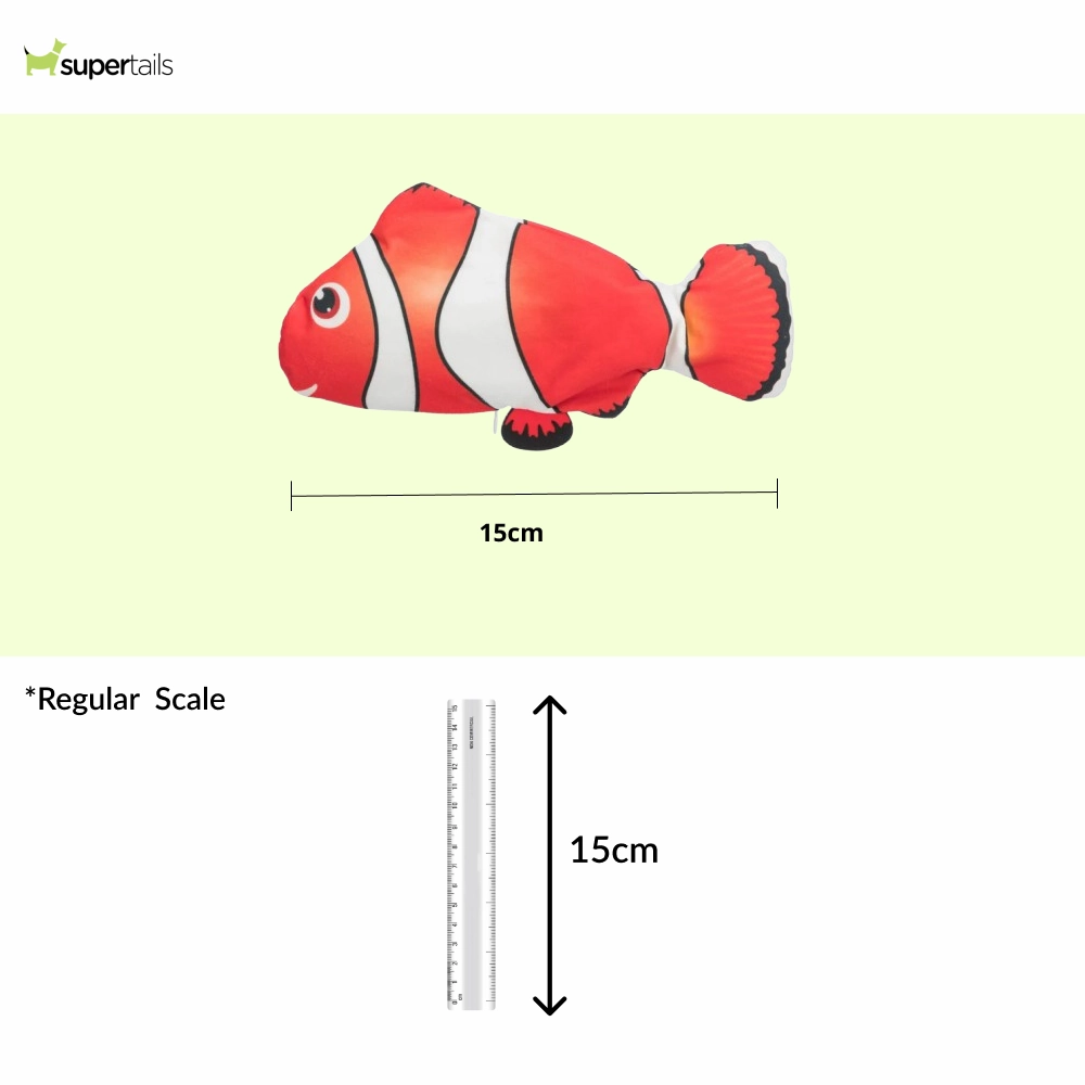 Trixie Wiggly Clown Fish Toy for Cats (Red)