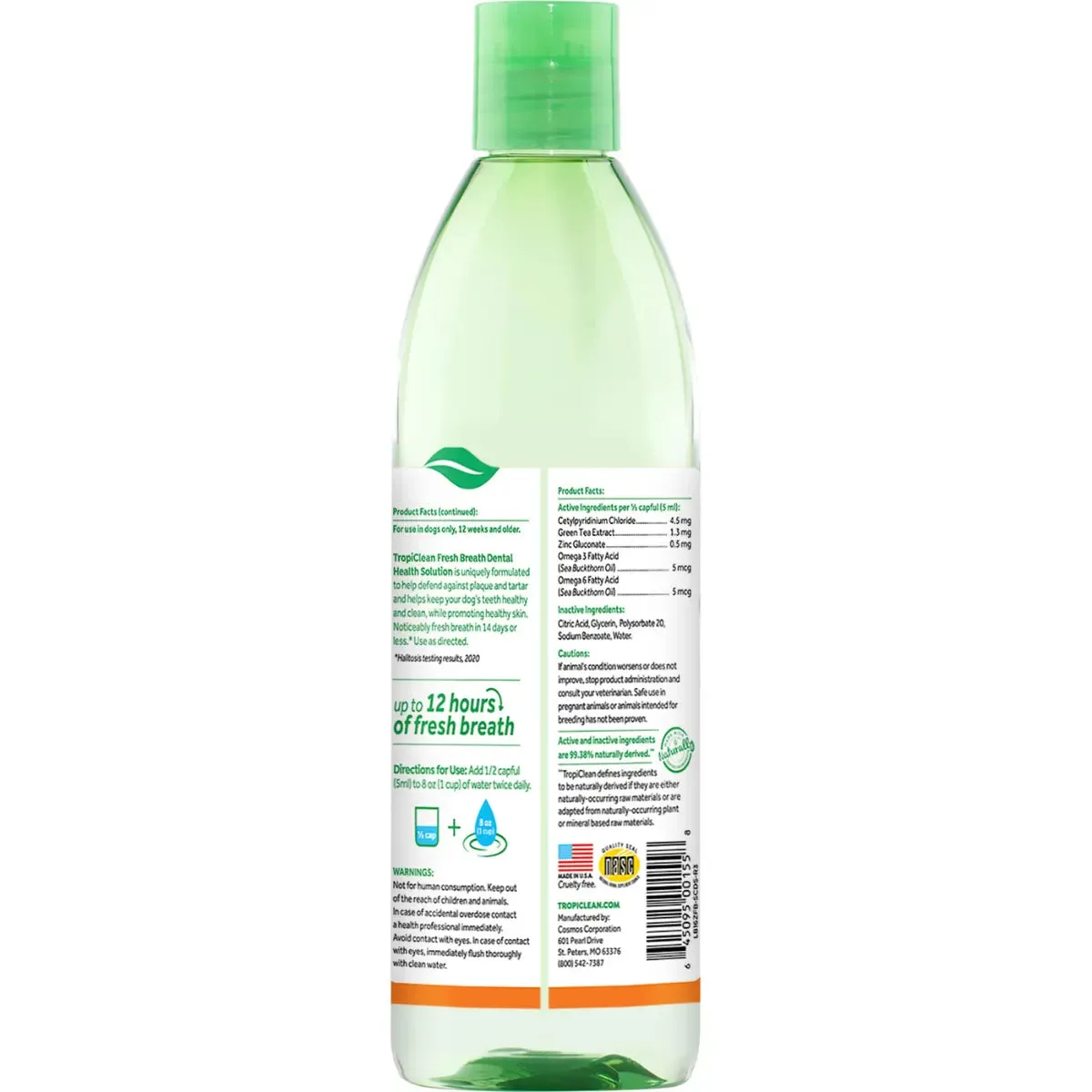 TropiClean - Fresh Breath Dental Health Solution For Dogs (Supports Skin Health)