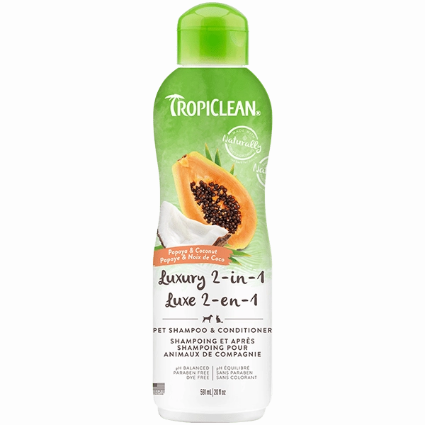 Tropiclean 2-in-1 Papaya & Coconut Pet Shampoo and Conditioner