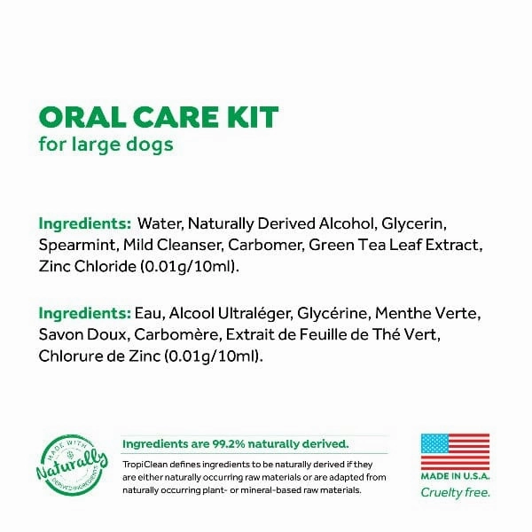 Tropiclean Fresh Breath Oral Care Kit For Dogs; Large Dogs