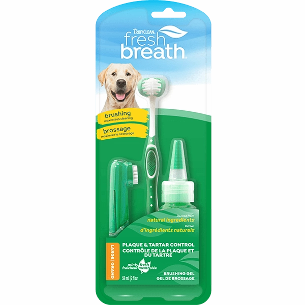 Tropiclean Fresh Breath Oral Care Kit For Dogs; Large Dogs