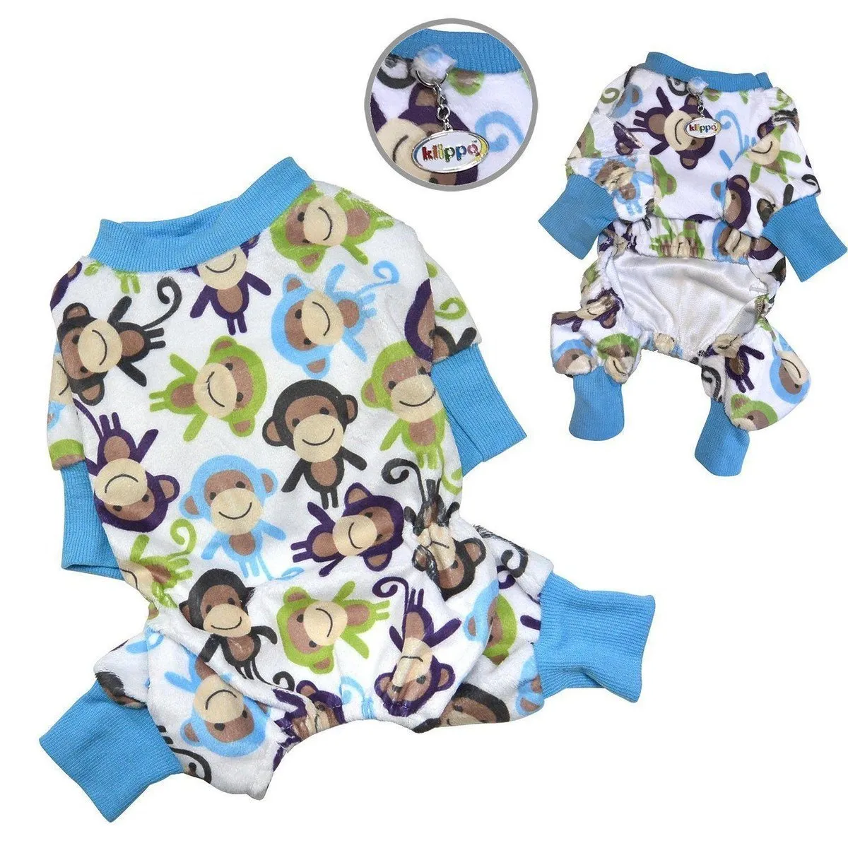 Ultra Soft Minky Monkey Dog Pajamas Small