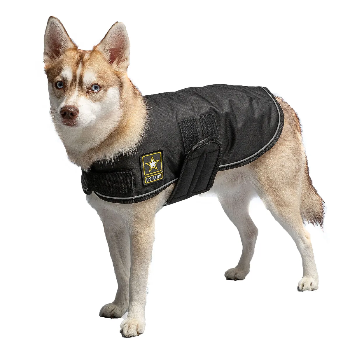 US Army Blanket Dog Jacket Black