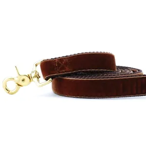 Velvet Dog Leash Brown