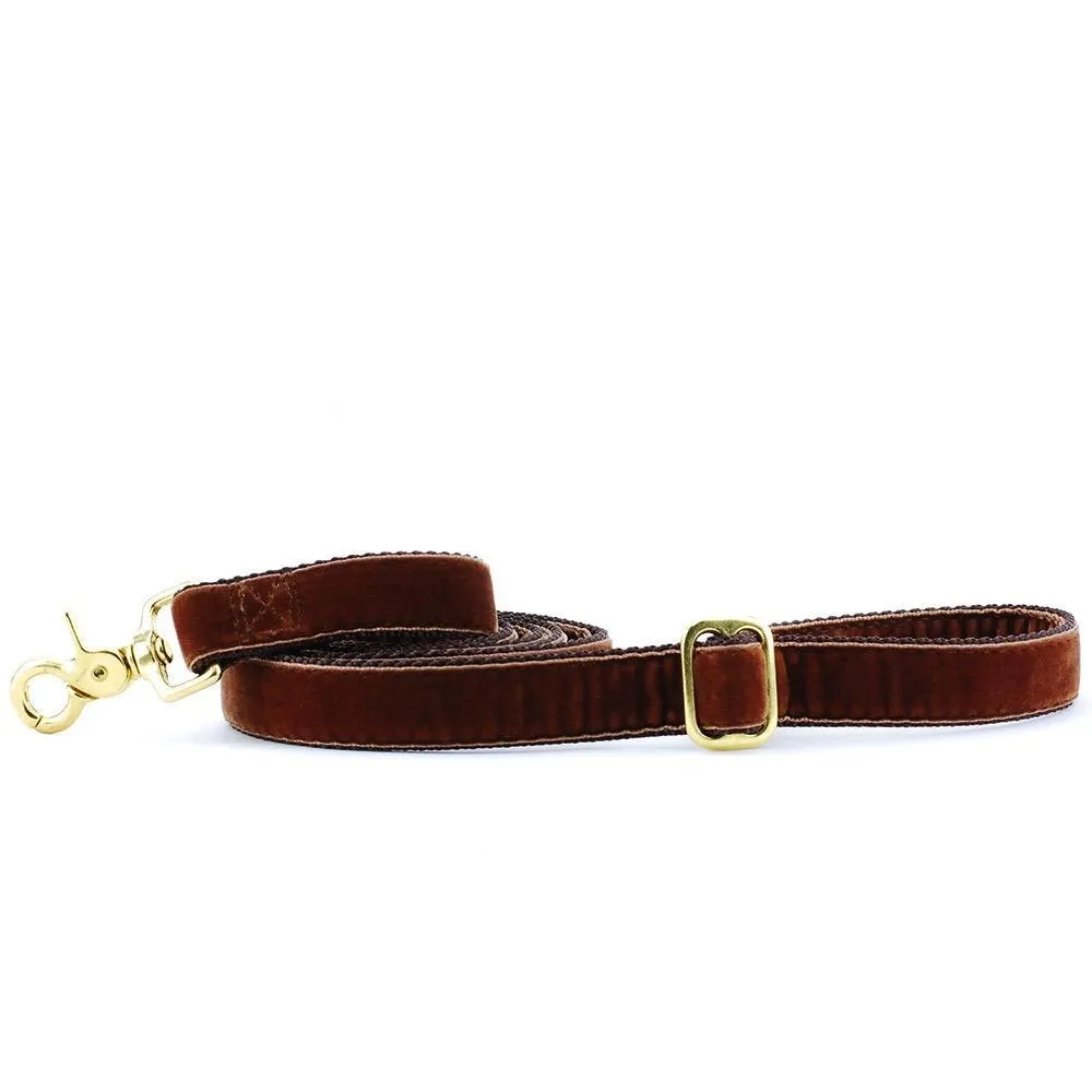 Velvet Dog Leash Brown