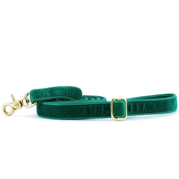 Velvet Dog Leash Emerald