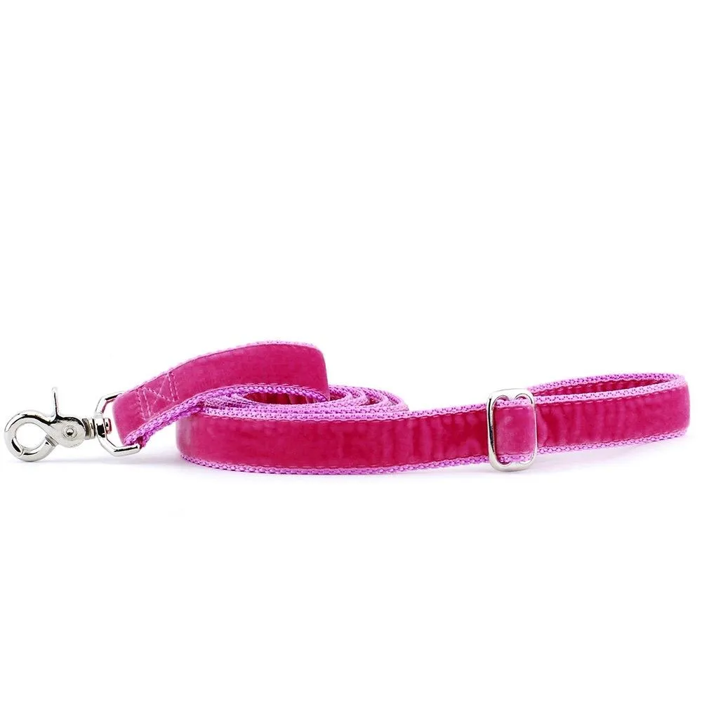 Velvet Dog Leash Rose Pink