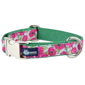 Velvet Essential Dog Collar Bold Poppies