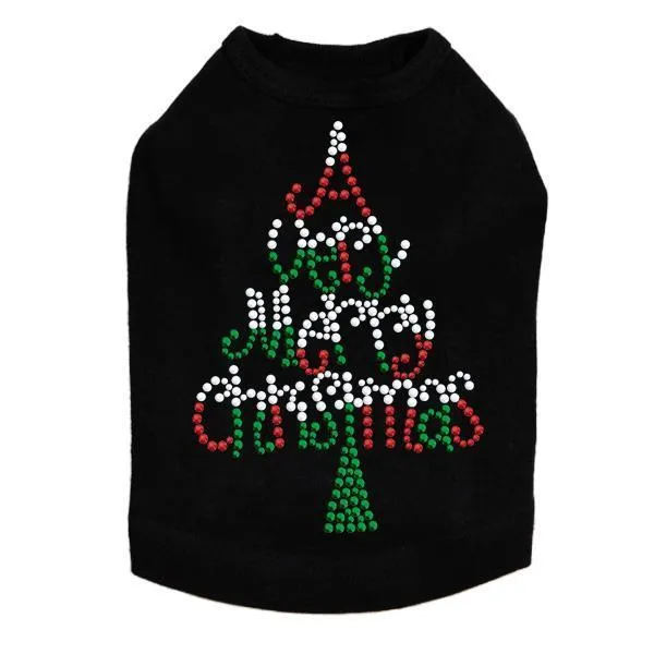 Very Merry Christmas Rhinestone Dog Tank