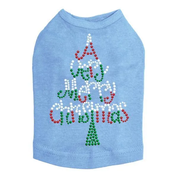 Very Merry Christmas Rhinestone Dog Tank
