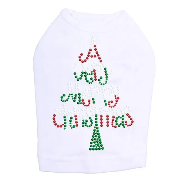 Very Merry Christmas Rhinestone Dog Tank