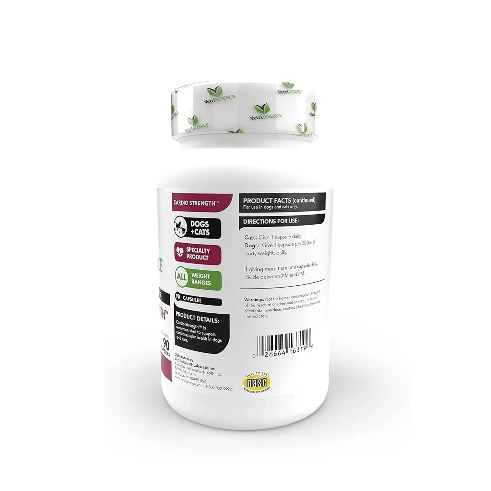 VetriScience - Cardio Strength (Heart Supplement for Dogs & Cats) 90 Chews