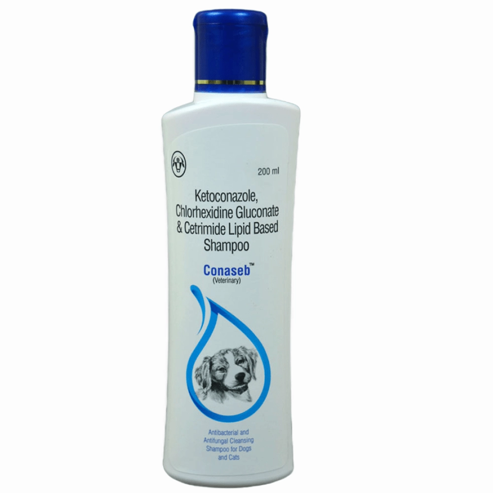 Virbac Vitabest Derm Omega 3 6 Syrup (250ml) and Intas Conaseb Shampoo (200ml) for Dogs & Cats Combo