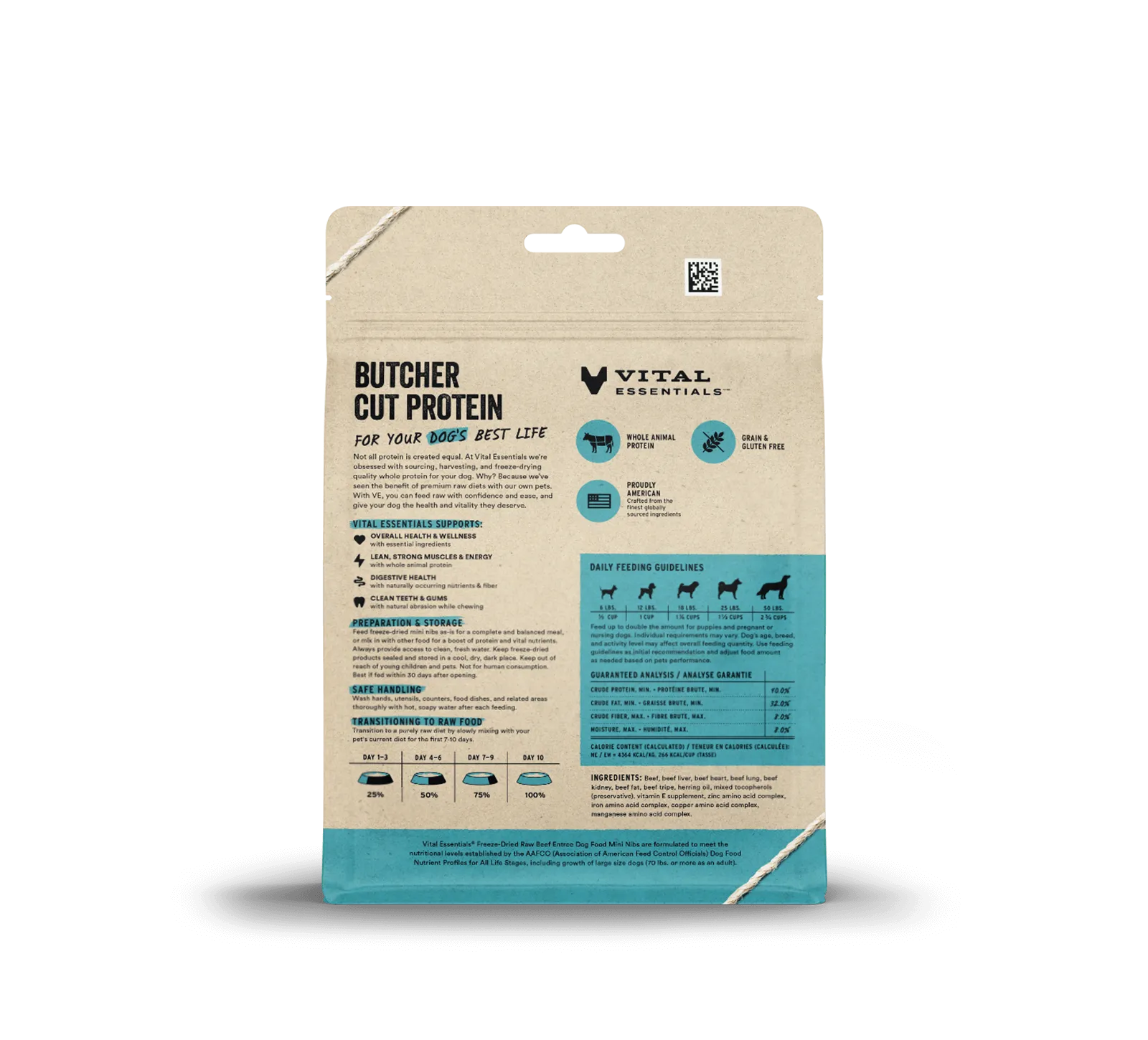 Vital Essentials Beef Entree Mini Nibs Freeze-Dried Raw Dog Food