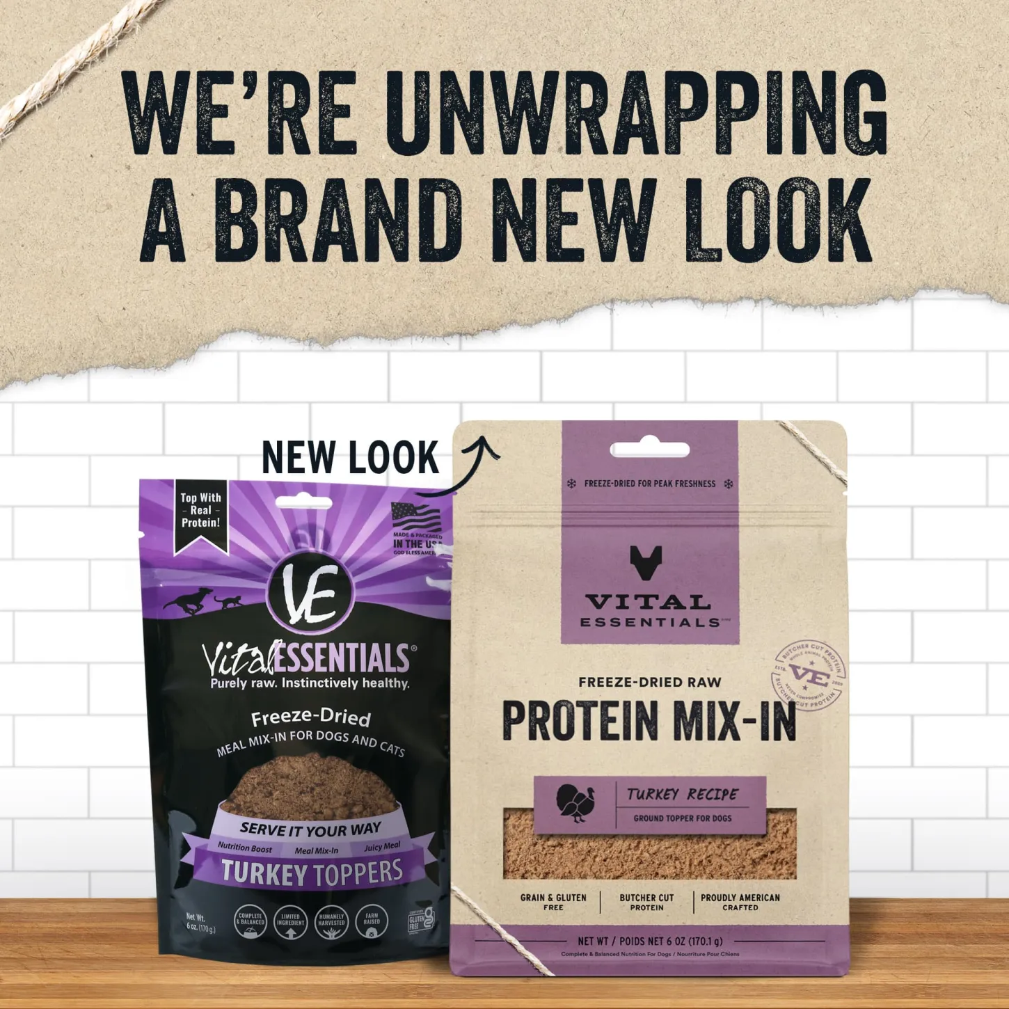 Vital Essentials Turkey Recipe Freeze-Dried Raw Protein Mix-In Ground Topper For Dogs
