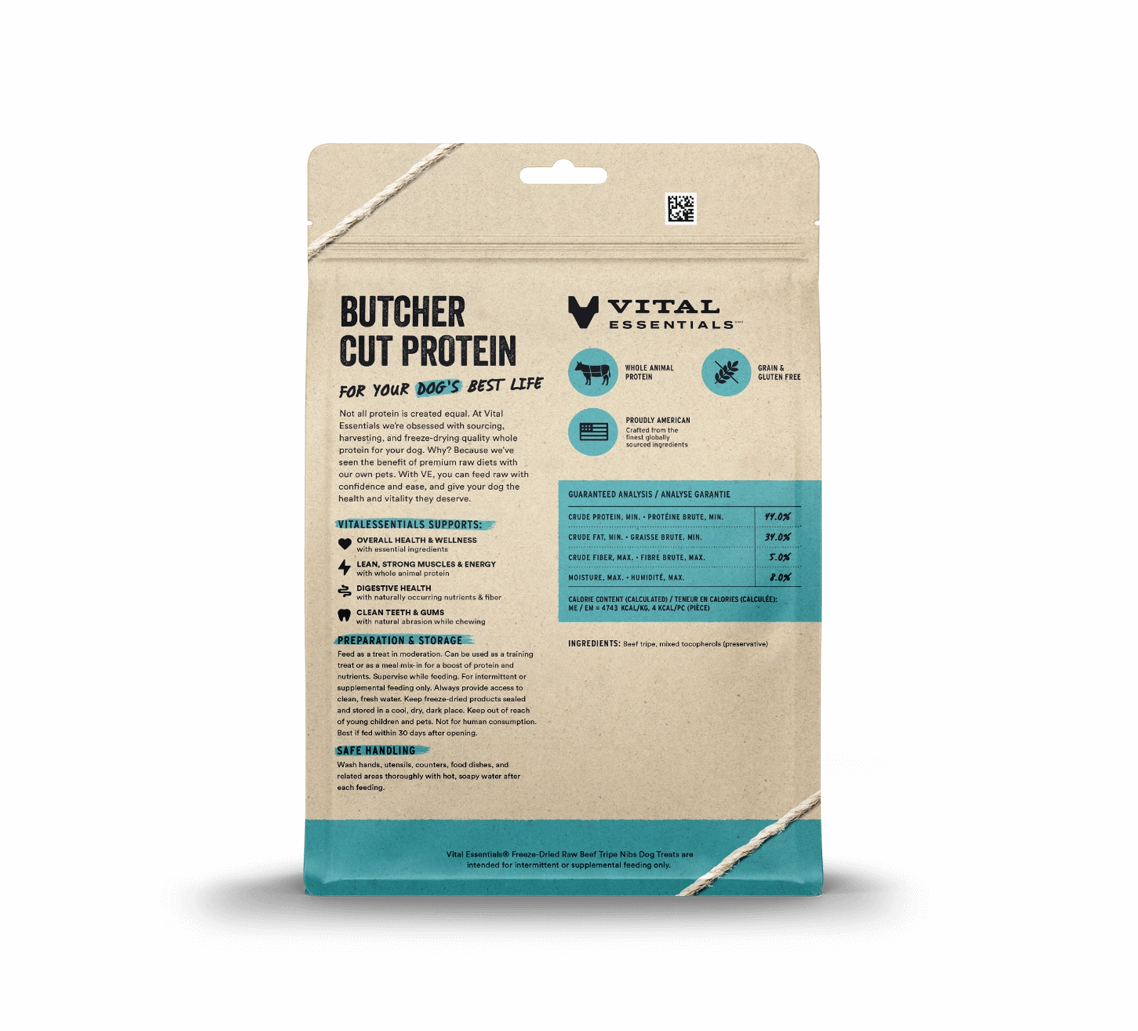 Vital Essentials Freeze-Dried Beef Tripe Nibs Dog Treats