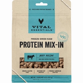 Vital Essentials Freeze-Dried Raw Protein Mix-In Beef Recipe Dog Food Topper