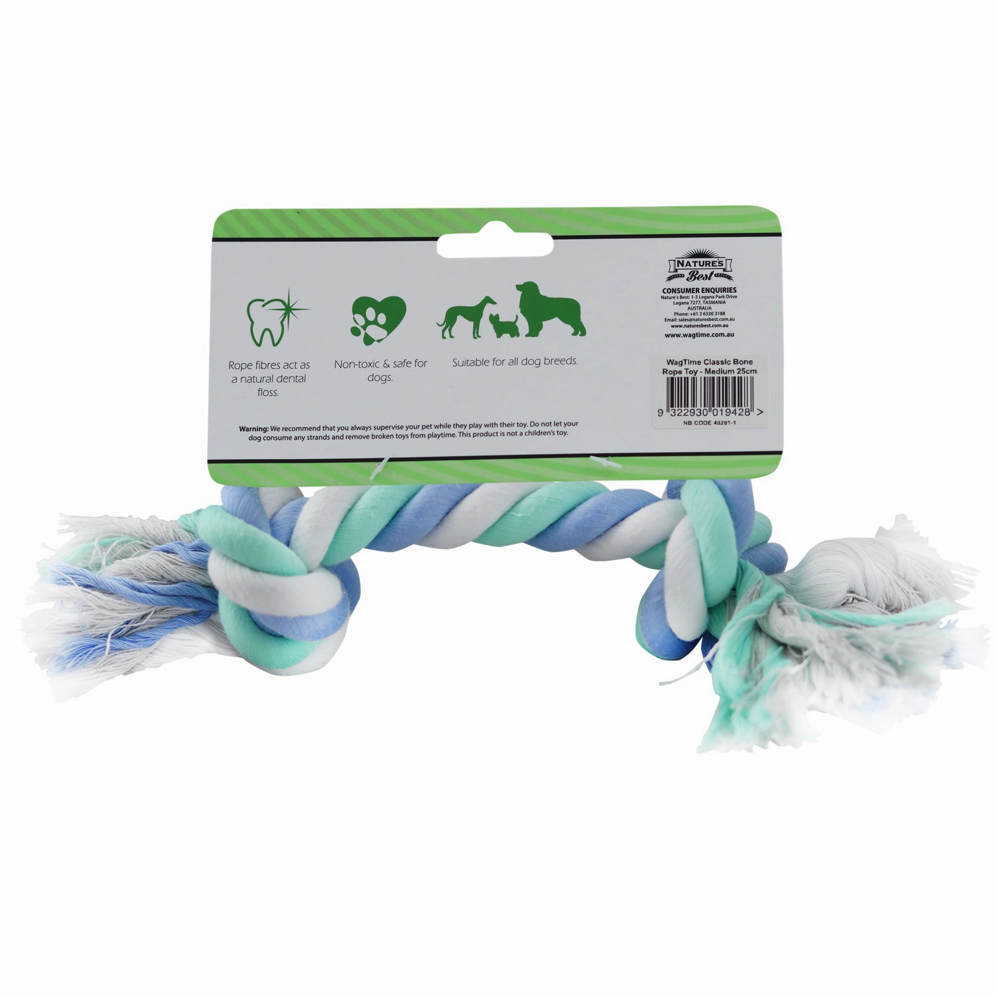 WagTime - Classic Bone Rope Toy (25cm)