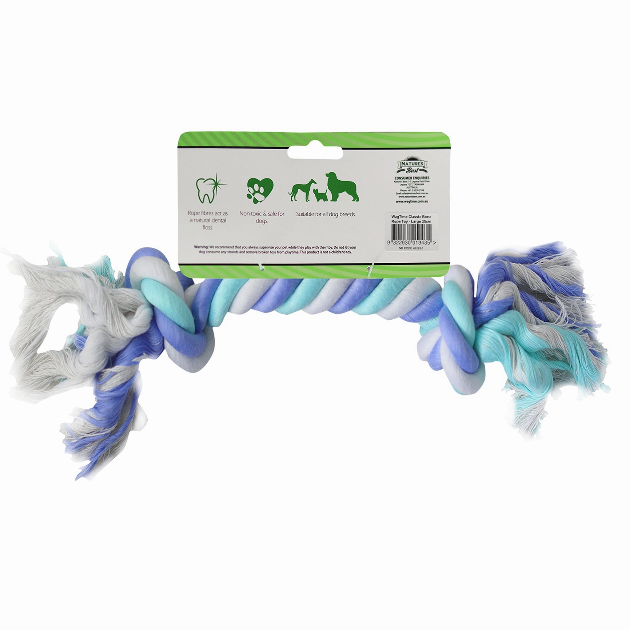 WagTime - Classic Bone Rope Toy (35cm)