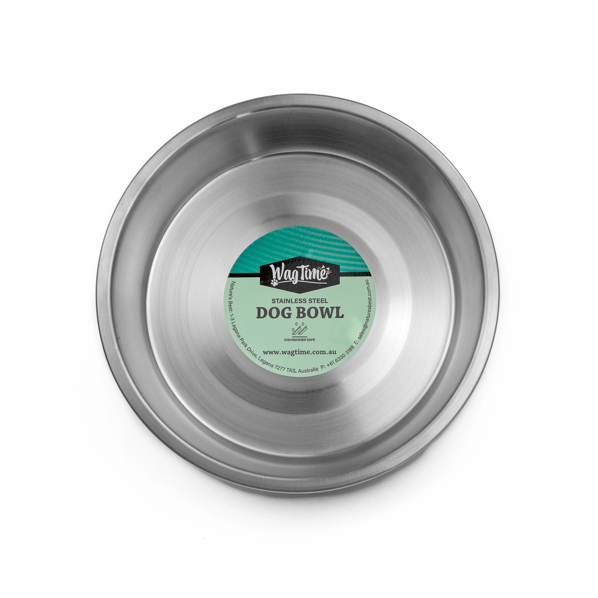 WagTime - Pink Stainless Steel Dog Bowl (Medium)