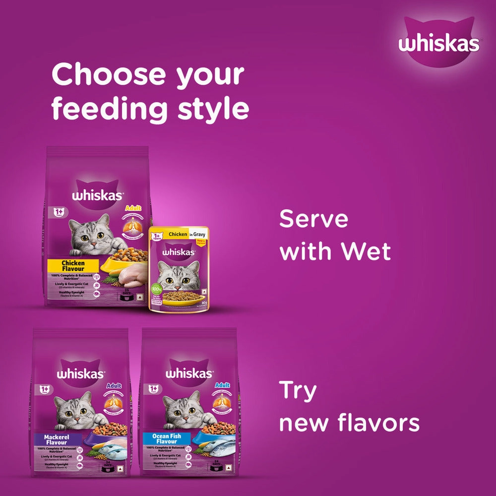 Whiskas Chicken Flavour Cat (Adult 1 ) Dry Food