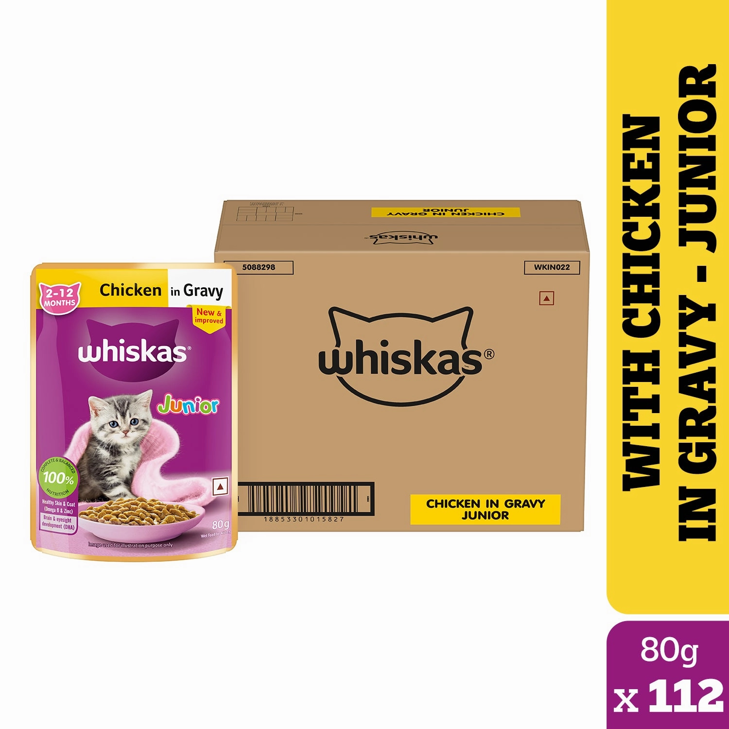 Whiskas Chicken in Gravy Meal Kitten Wet Food