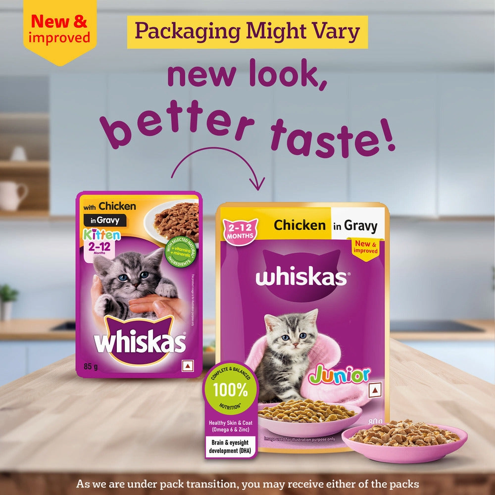 Whiskas Chicken in Gravy Meal Kitten Wet Food