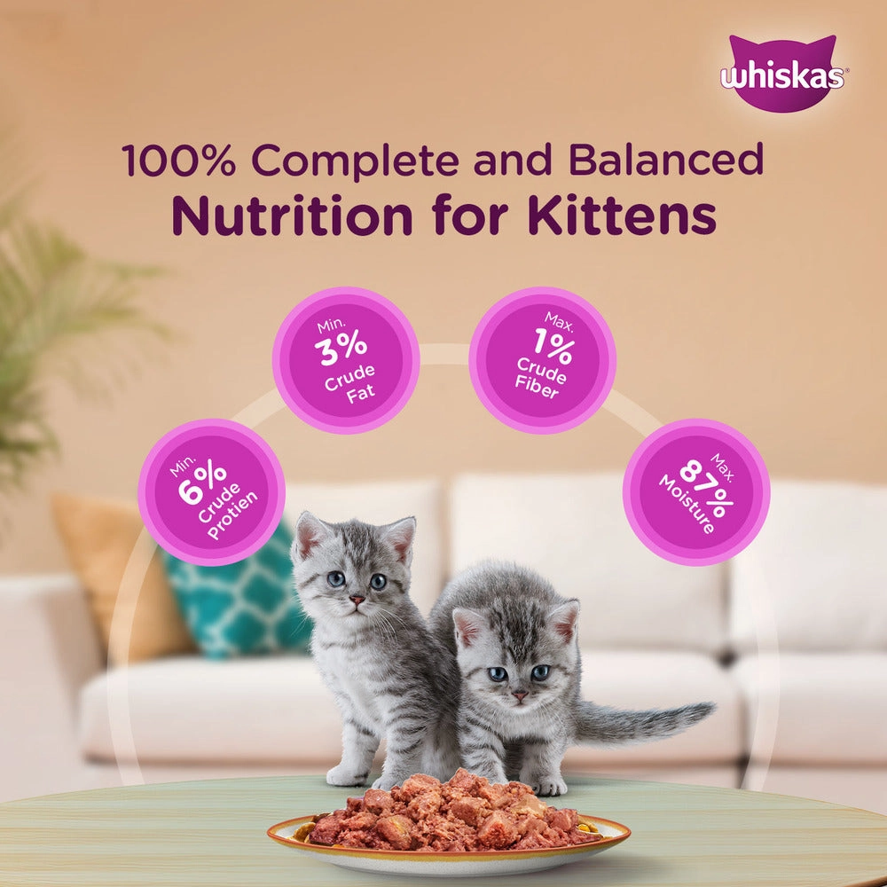 Whiskas Chicken with Salmon in Jelly Kitten (2-12 Months) Cat Wet Food
