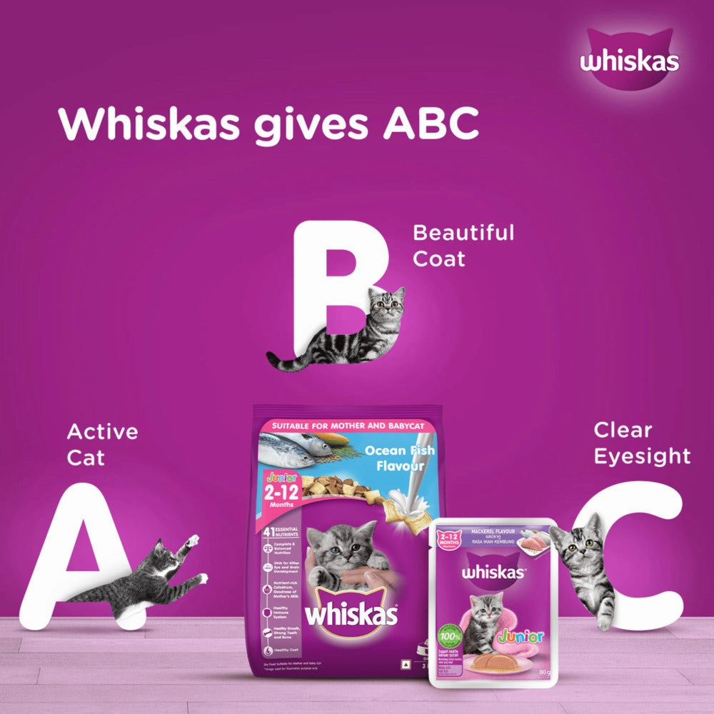 Whiskas Junior Mackerel Flavour Kitten (2-12 months) Cat Wet Food