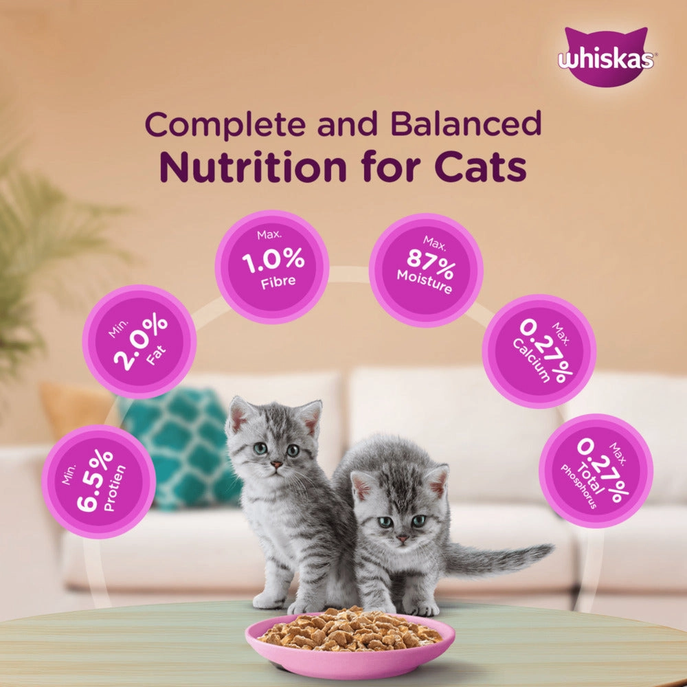 Whiskas Junior Mackerel Flavour Kitten (2-12 months) Cat Wet Food