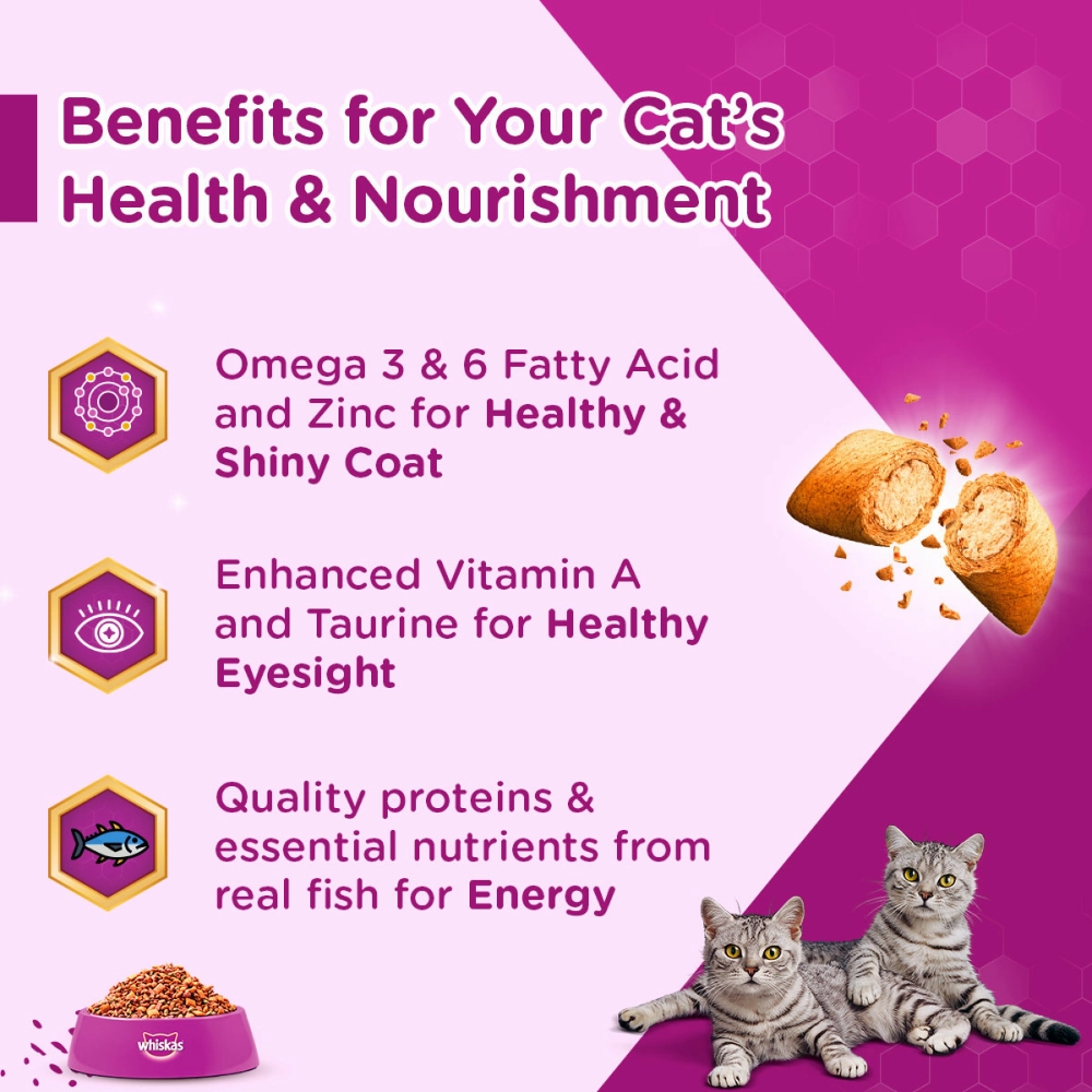 Whiskas Ocean Fish and Tuna in Jelly Meal Adult Cat Wet and Dry Food Combo