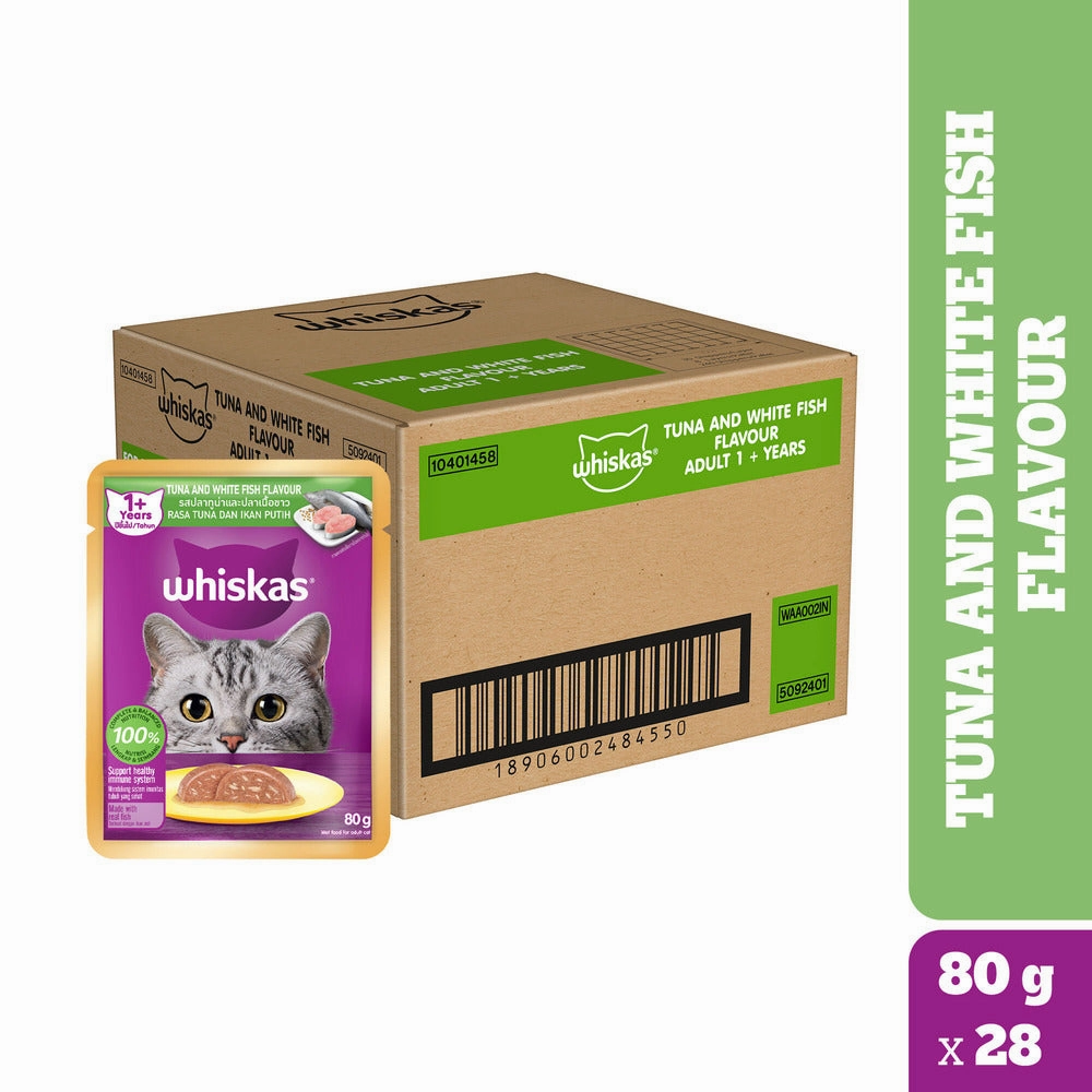 Whiskas Tuna & White Fish Adult (1  Years) Cat Wet Food