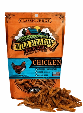 Wild Meadow Farms Classic Chicken Jerky Minis Treats for Dogs