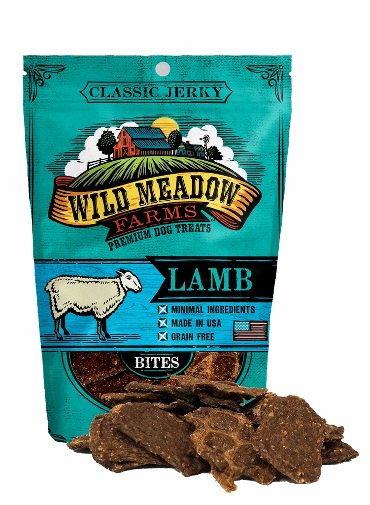 Wild Meadow Farms Classic Lamb Jerky Bites Treats for Dogs