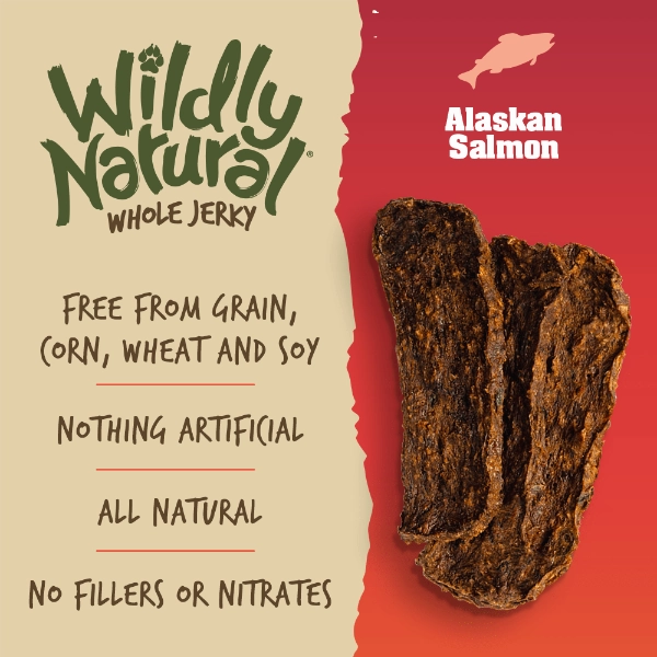 Wildly Natural Whole Jerky Alaskan Salmon Dog Treats