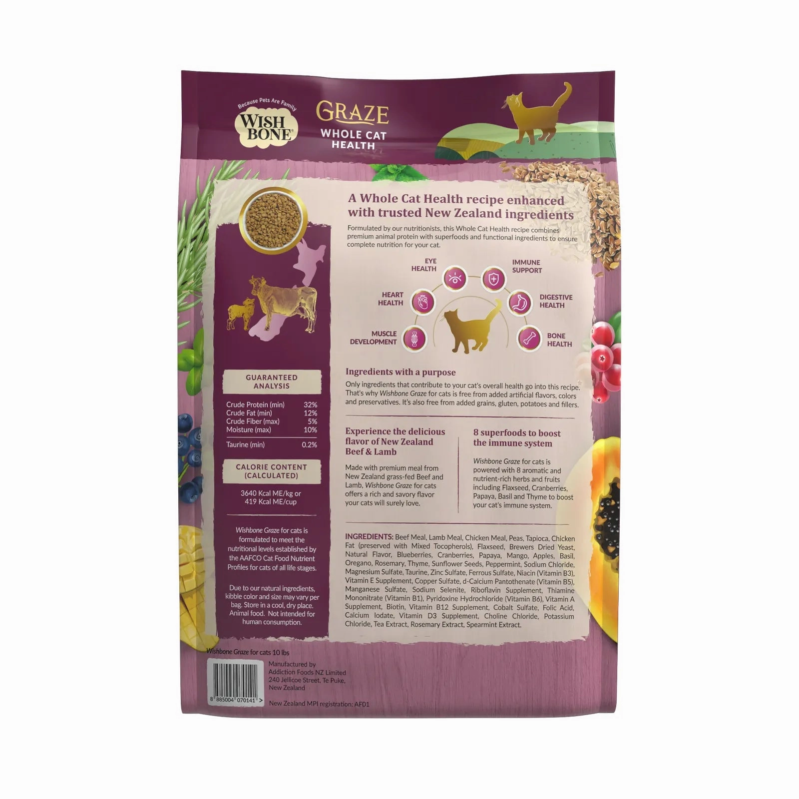 Wishbone - Graze - New Zealand Beef and Lamb Dry Cat Food