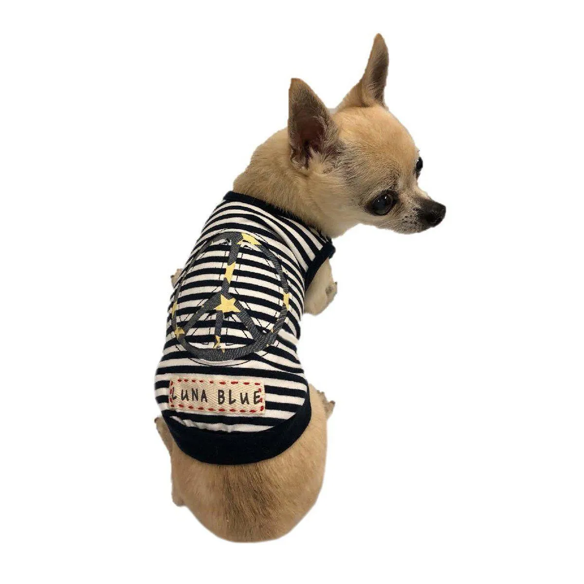 World Peace Border Dog Tank Navy
