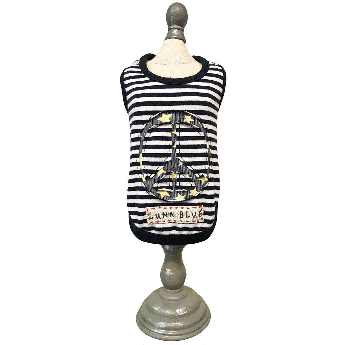 World Peace Border Dog Tank Navy