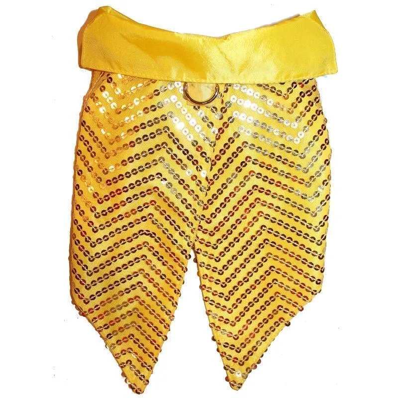 Yellow Sequin Wedding Dog Tuxedo