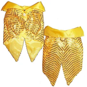 Yellow Sequin Wedding Dog Tuxedo