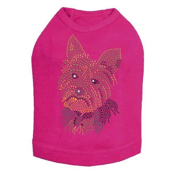 Yorkie Rhinestone Dog Tank