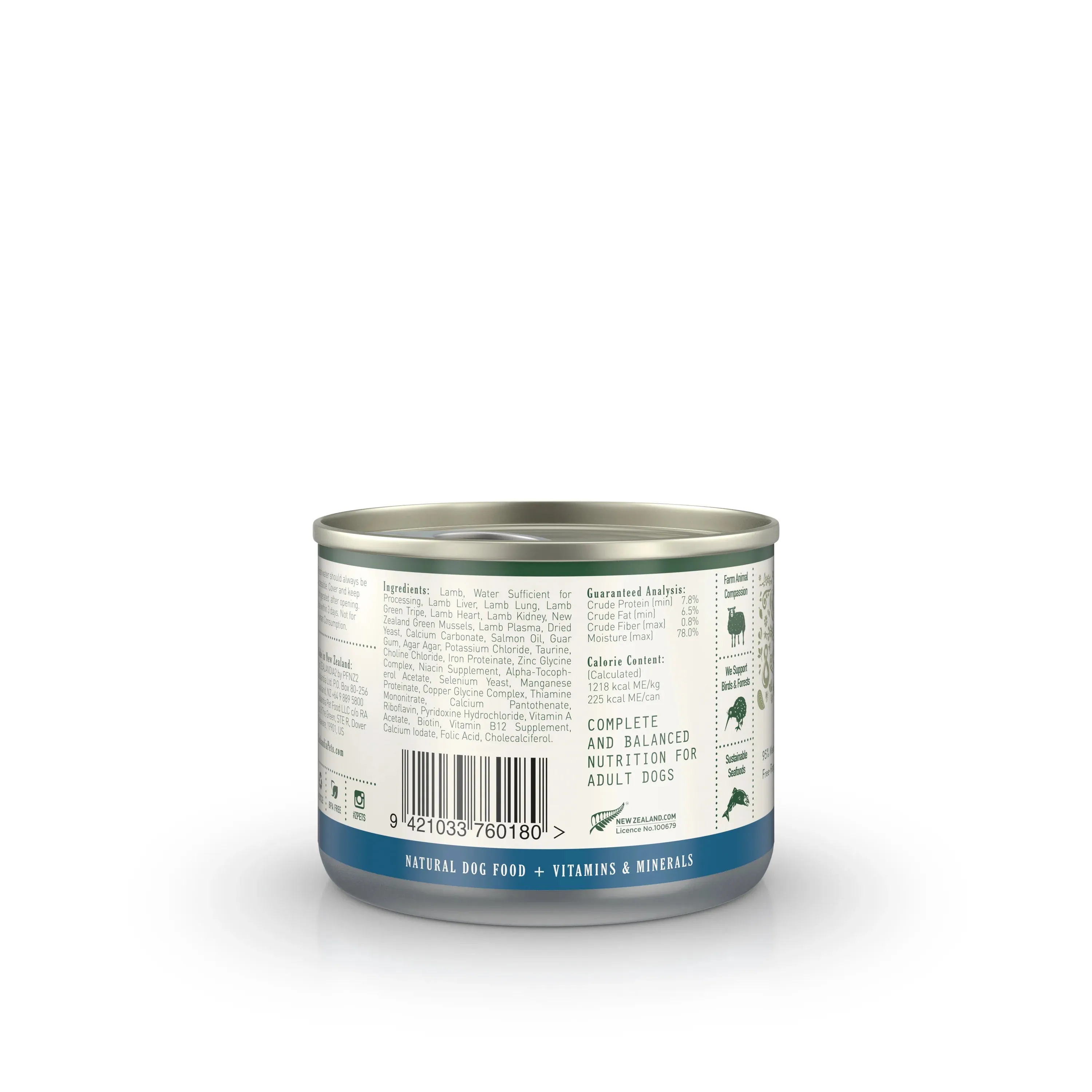 Zealandia Adult Dog Wet Food - Lamb Pate
