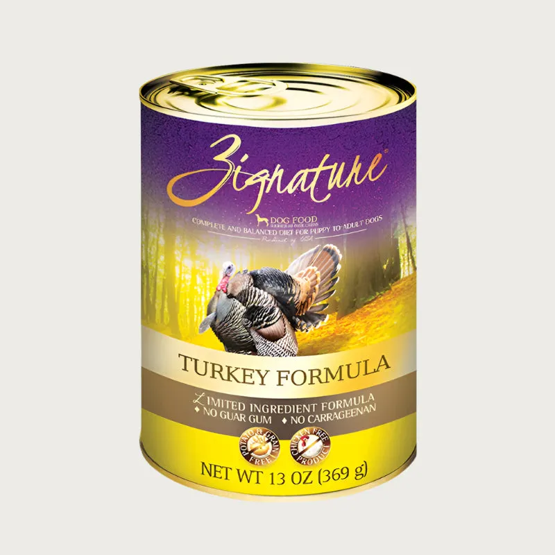 ZIGNATURE Turkey Formula Wet Food for Dogs