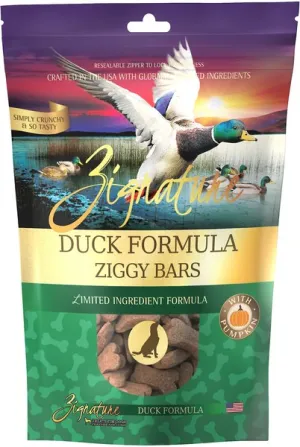 Zignature Ziggy Bars Duck Formula Dog Treats
