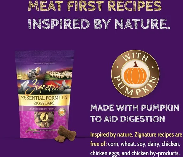 Zignature Zssential Ziggy Bars Dog Treats