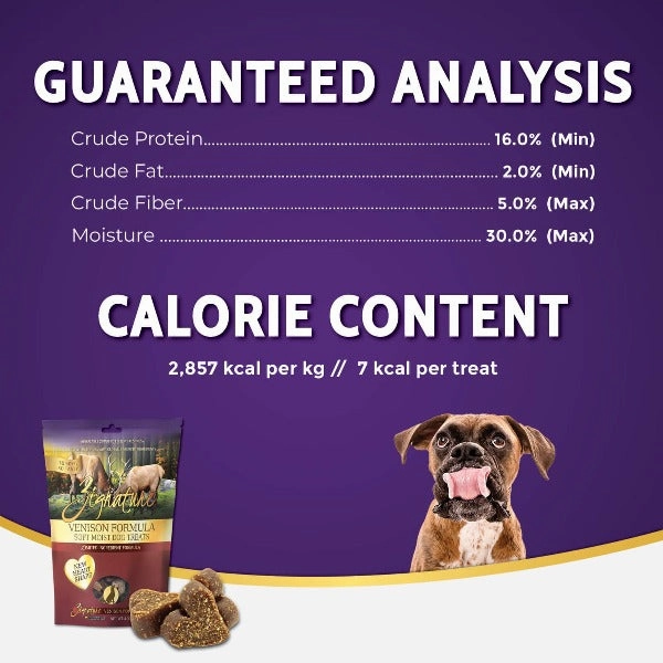 Zignature Soft Moist Venison Formula Dog Treats