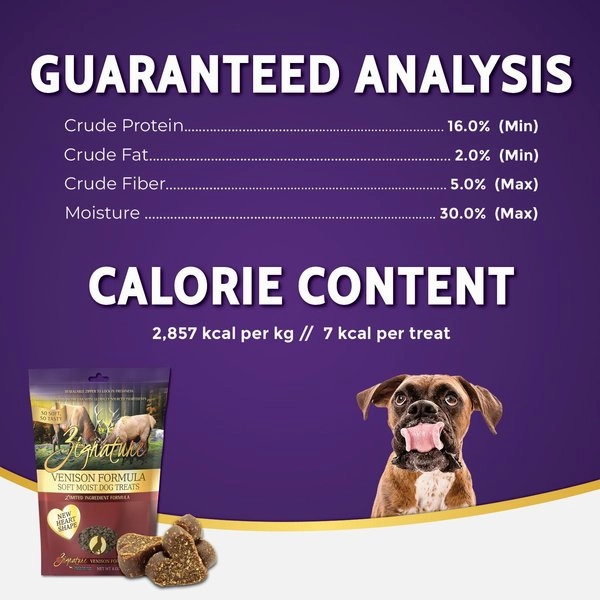 Zignature Venison Flavored Soft Dog Treats